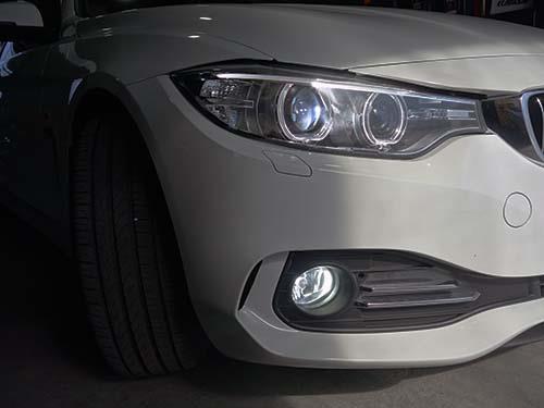 BMW 4シリーズ(F36) ヘッドライトHIDバルブ交換&フォグライトLED化&LEDライト装着とコーディング施工 - BMW & MINI  カスタム 専門店 ライコウ [ RAIKO ]