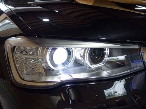 BMW X3(F25) ヘッドライトHID交換&LEDバルブ装着とコーディング施工