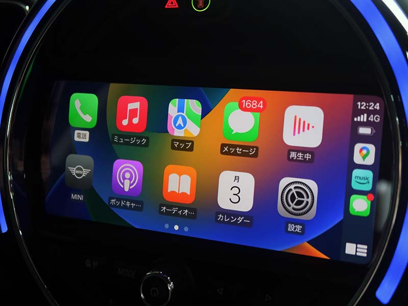 純正Apple Car Play有効化やApple Car Playフルスクリーン化 for MINI F系