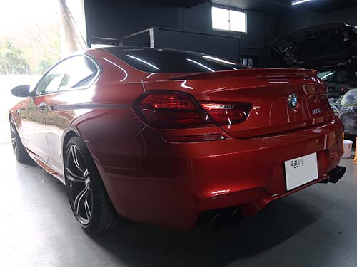 BMW 6シリーズグランクーペ ( F06 ) フットライトのアンビエントライト点灯作業 & コーディング施工