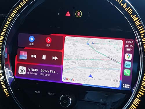 認証コード方式のAppleCarPlay ( アップルカープレイ ) 動作チェック