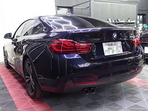 BMW 4シリーズグランクーペ(F36)へLCIモデルのブラックラインテールライトを取り付け