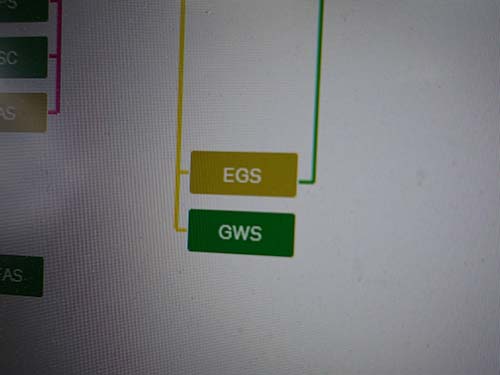 専用診断機でエラーチェックしてみると【 EGS 】にエラーが記録