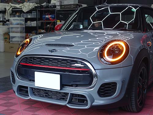 LCIモデル用インナーブラックLEDヘッドライトのウインカー発光