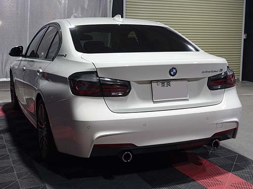 BMW 3シリーズ(F30) ハーマンカードン製ツィーター取付&ヘッドライトリペア作業&サンキューホーンスイッチ取付