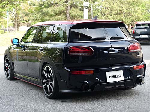 【MINI F54 JCW】DuelL AG製リアバンパー&マフラーテールエンド装着+ユピテルZK3000装着で完成度アップ!