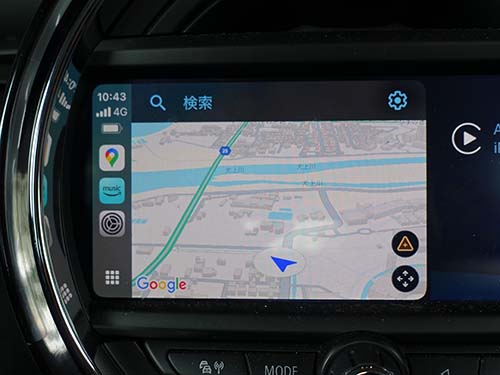 AppleCarPlayで地図アプリや音楽アプリが楽しめます