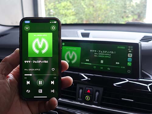 CarPlay上で地図アプリと音楽アプリを操作