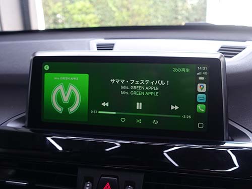CarPlay上で地図アプリと音楽アプリを操作