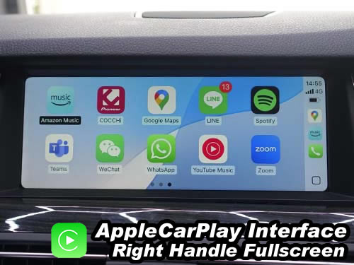 フルスクリーン表示でCarPlayメニューが登場