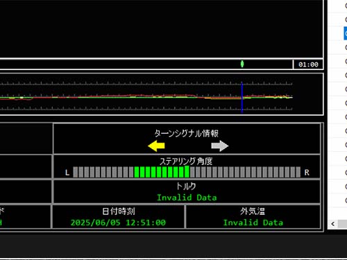 PC Viewerでの記録データ確認画面