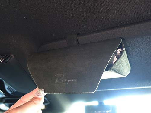 RAIKO VISOR CASE Alcantara Edition 装着画像