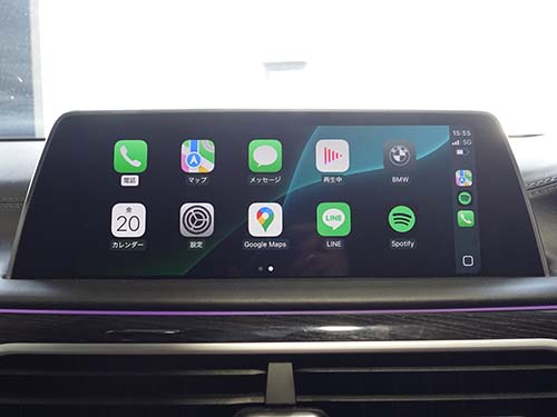 AppleCarPlayフルスクリーン化の画面