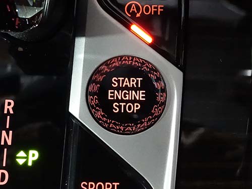 START/STOPボタンをクリスタルパーツへ交換