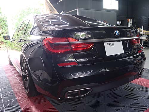 BMW G12 M760Liを約25mmローダウン+快適コーディング4項目実施