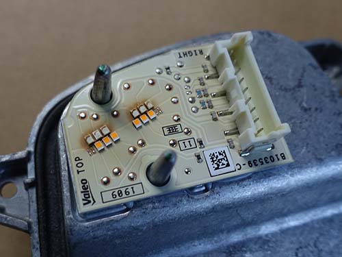 交換したミニ純正LEDモジュール