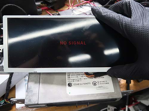 ヘッドユニット仮交換後のディスプレイ画像