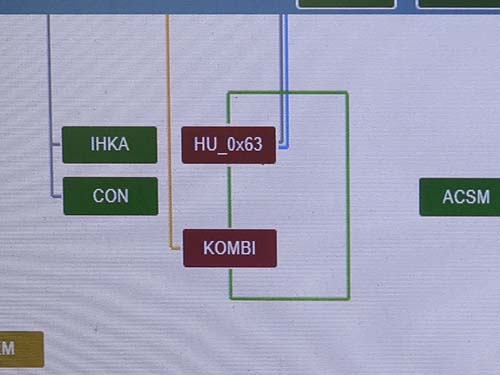 専用診断機ISTAによる通信エラーの画像