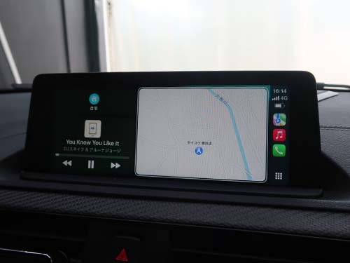 AppleCarPlay有効化後のiDrive画面(ホーム画面表示)