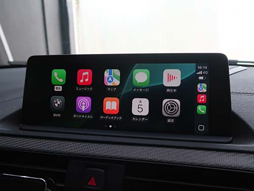 AppleCarPlay有効化後のiDrive画面(ホーム画面表示)