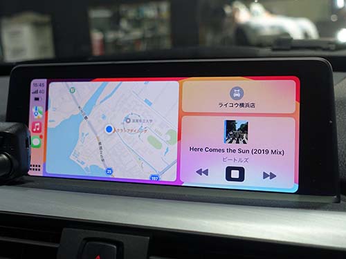 AppleCarPlayをフルスクリーン表示で利用可能