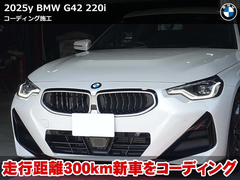 新車納車直後のBMW 2シリーズクーペ G42 コーディング施工