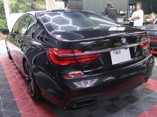 BMW G12 ローダウン|専用診断機でのエアサス調整と便利機能コーディング
