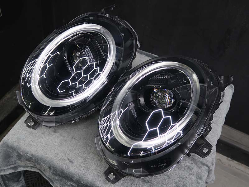 【中古品】MINI用LCIモデル純正インナーブラック仕様LEDヘッドライト 【A0051】