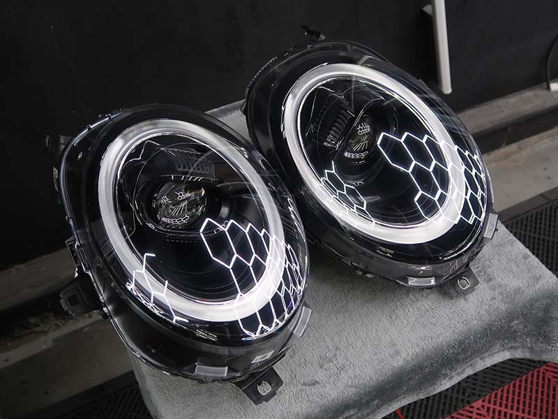 【中古品】MINI用LCIモデル純正インナーブラック仕様LEDヘッドライト 【A0052】