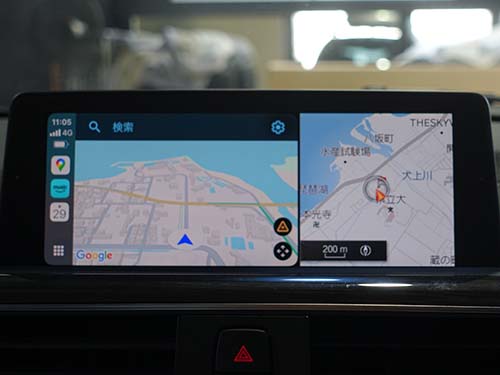 Google MapやYahoo!カーナビをそのまま利用可能
