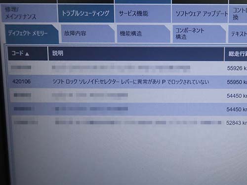 専用診断機(ISTA)で車両診断