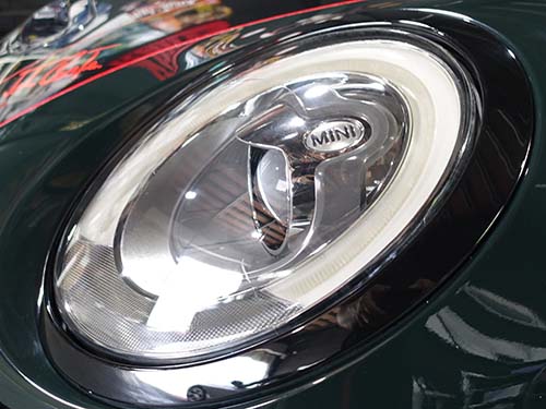 MINI F56 プロテクションフィルムでヘッドライト保護