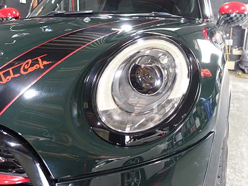 MINI F56 プロテクションフィルムでヘッドライト保護