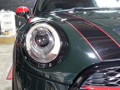 MINI F56 プロテクションフィルムでヘッドライト保護