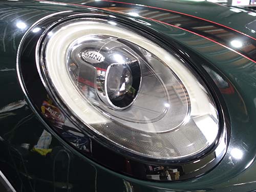 MINI F56 プロテクションフィルムでヘッドライト保護