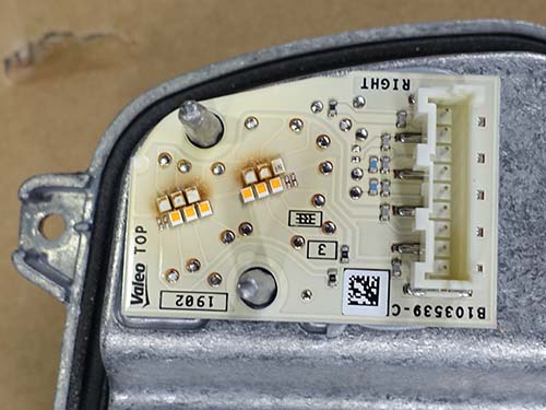 LEDモジュールも焼損