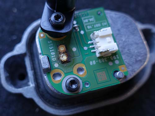 LEDモジュールも焼損