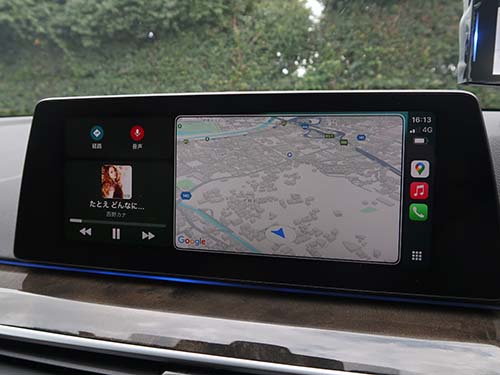 G31 フルスクリーン表示でApple CarPlay
