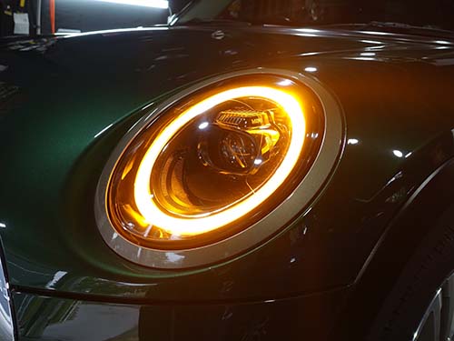 LCI2モデル用インナーブラック仕様LEDヘッドライトを後付装着