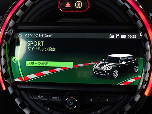 MINI F55 スポーツモード