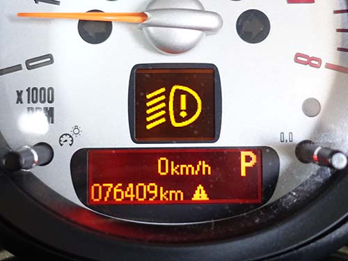 MINI ペースマン R61 コーディングでLED化後の球切れ警告を解除