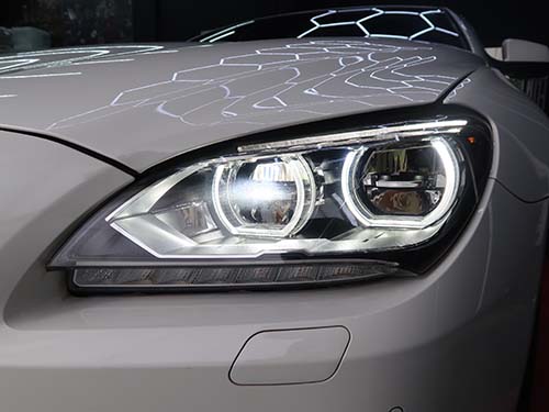 BMW F06 左ロービーム異常の警告点灯