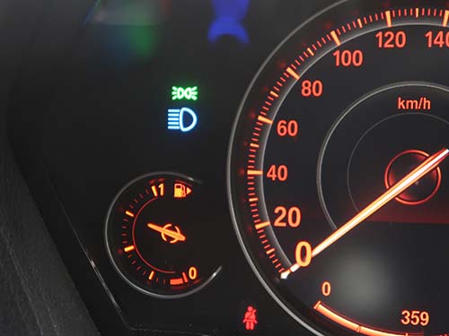 ハイビームを長時間点灯させて温度上昇による再発テスト実施