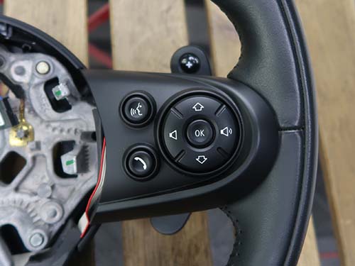 コンバーチブル F57 パドルシフトをステアリング加工で後付