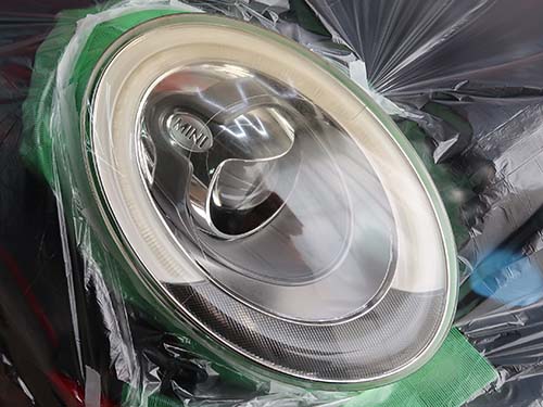 劣化したコーティング層をサンドペーパーで除去