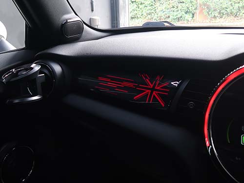 MINI F56 ユニオンジャック アンビエントライト発光装飾パネル交換