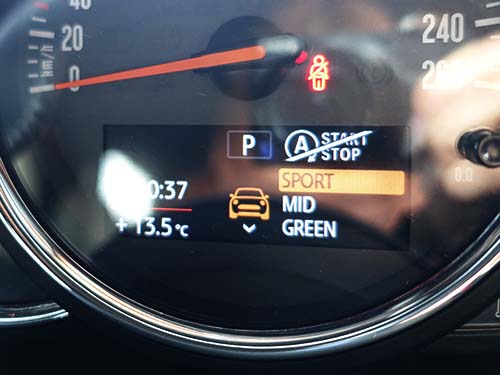 MINI F57 クーパーS ドライビングモード有効化|SPORTモード