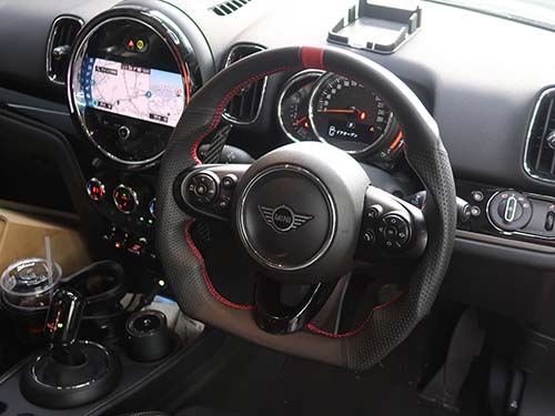 マグネティックパドルシフトと AMSECHS製ステアリング(AMSE-STFS002/R) を組み合わせたパドルシフト後付装着