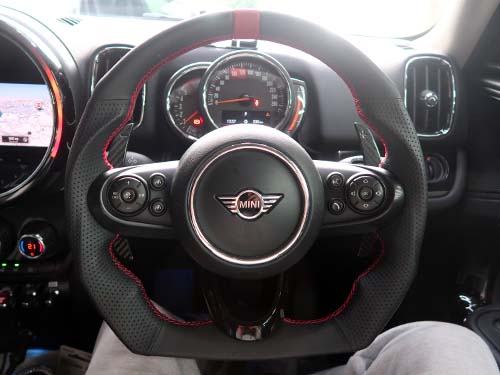 マグネティックパドルシフトと AMSECHS製ステアリング(AMSE-STFS002/R) を組み合わせたパドルシフト後付装着