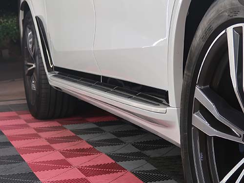 アルミニウムランニングボード装着後